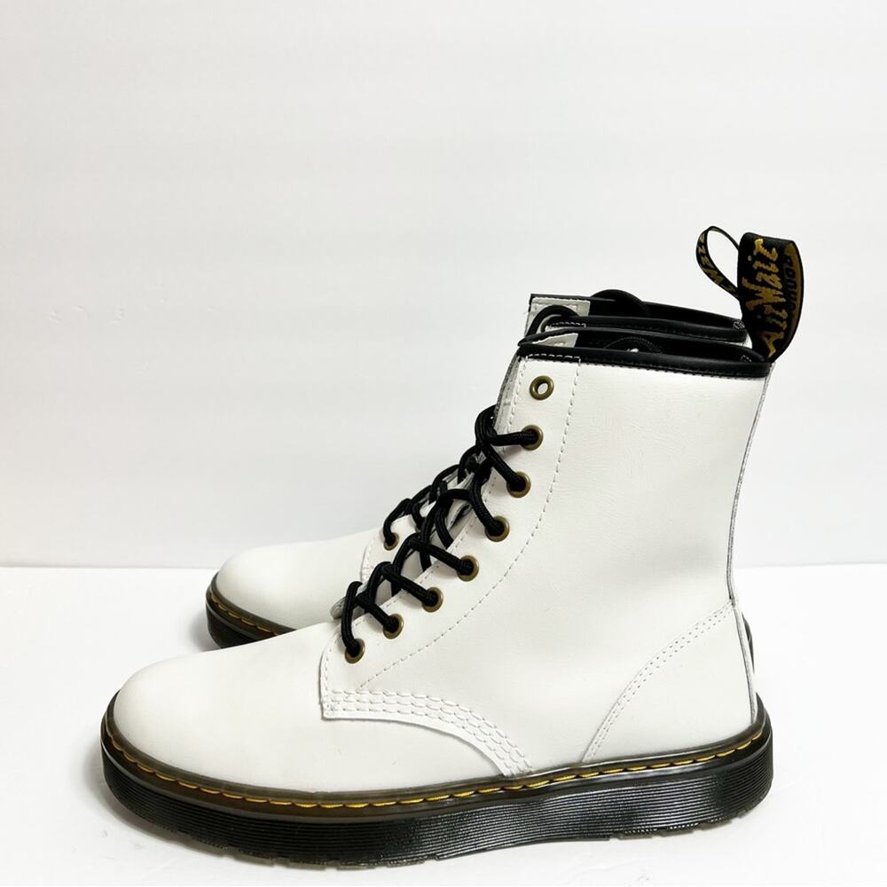 DR. MARTENS WOMENS ZAVALA WHITE COMBATS SIZE 10 WOMEN NEW - Picture 2 of 5